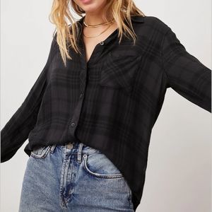 Rails Black Plaid Button Down Shirt